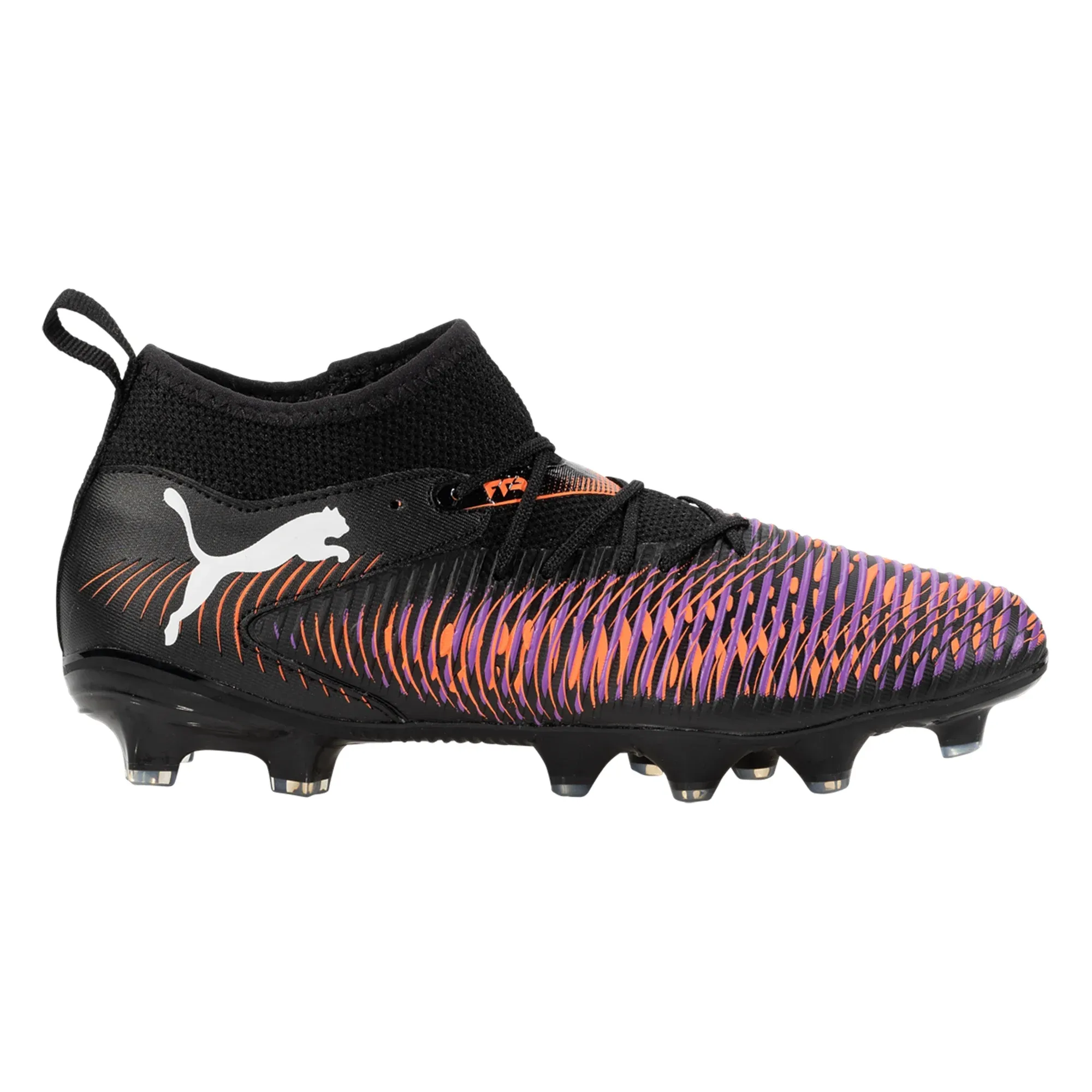 Puma Jr. Future 8 Match FG/AG Soccer Cleats (Black/Glowing Red)