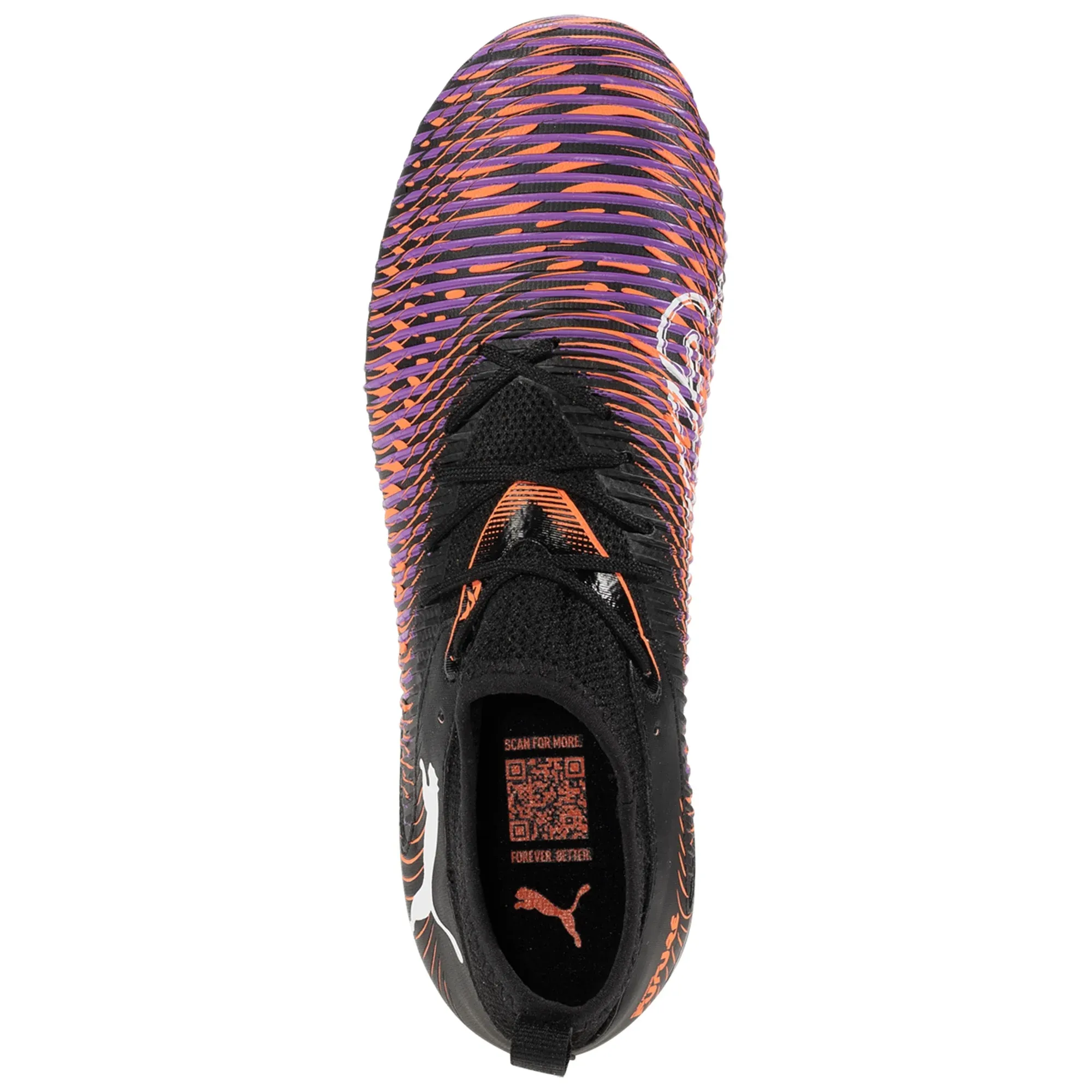 Puma Jr. Future 8 Match FG/AG Soccer Cleats (Black/Glowing Red)