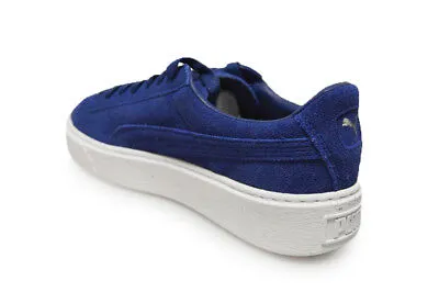Puma Suede Platform 36222302 Blue White Trainers Unisex UK 5.5 / UK 6.5