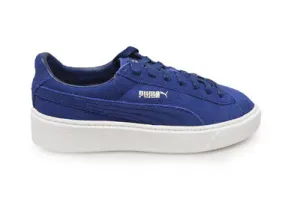 Puma Suede Platform 36222302 Blue White Trainers Unisex UK 5.5 / UK 6.5