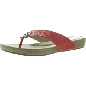 RACCHEL Womens Monogram Manmade Slide Sandals