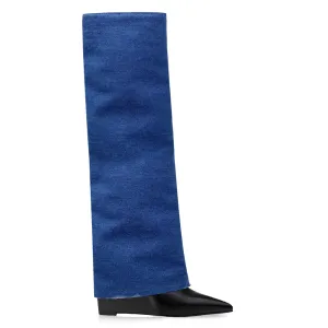 RAFAELA BLACK LEATHER / DENIM
