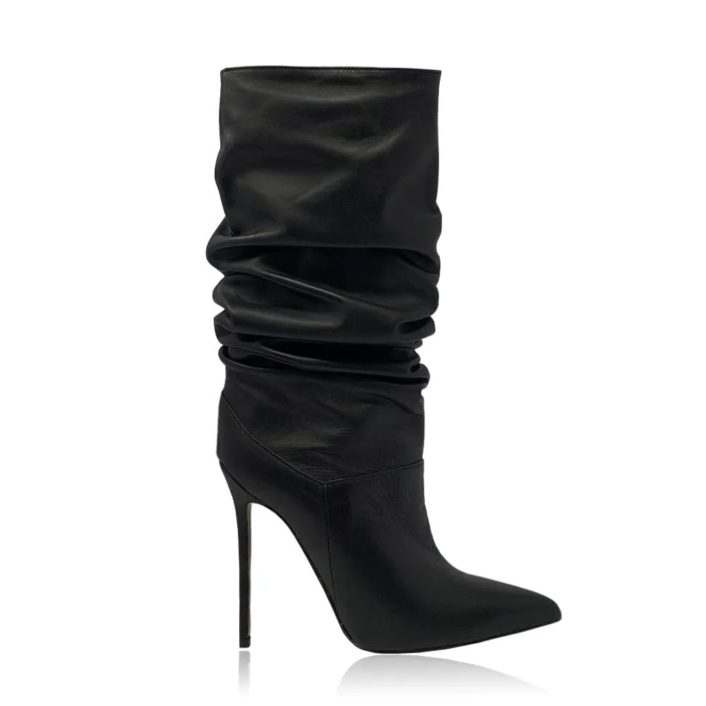 RAISSA BLACK LEATHER