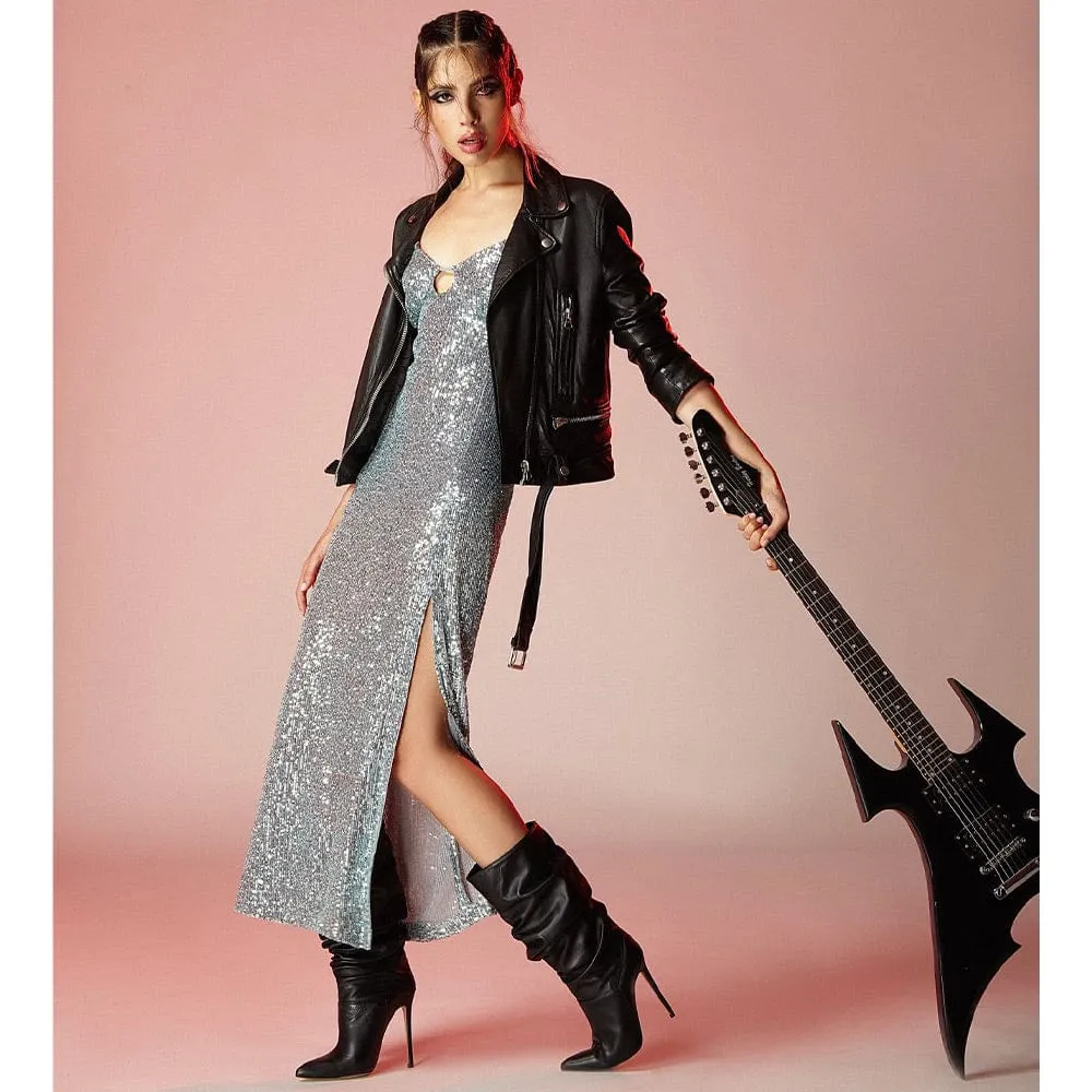RAISSA BLACK LEATHER