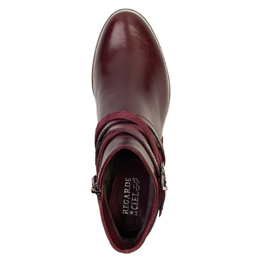 Regarde Le Ciel Isabel 120 Bordo Leather Bootie (Women's)
