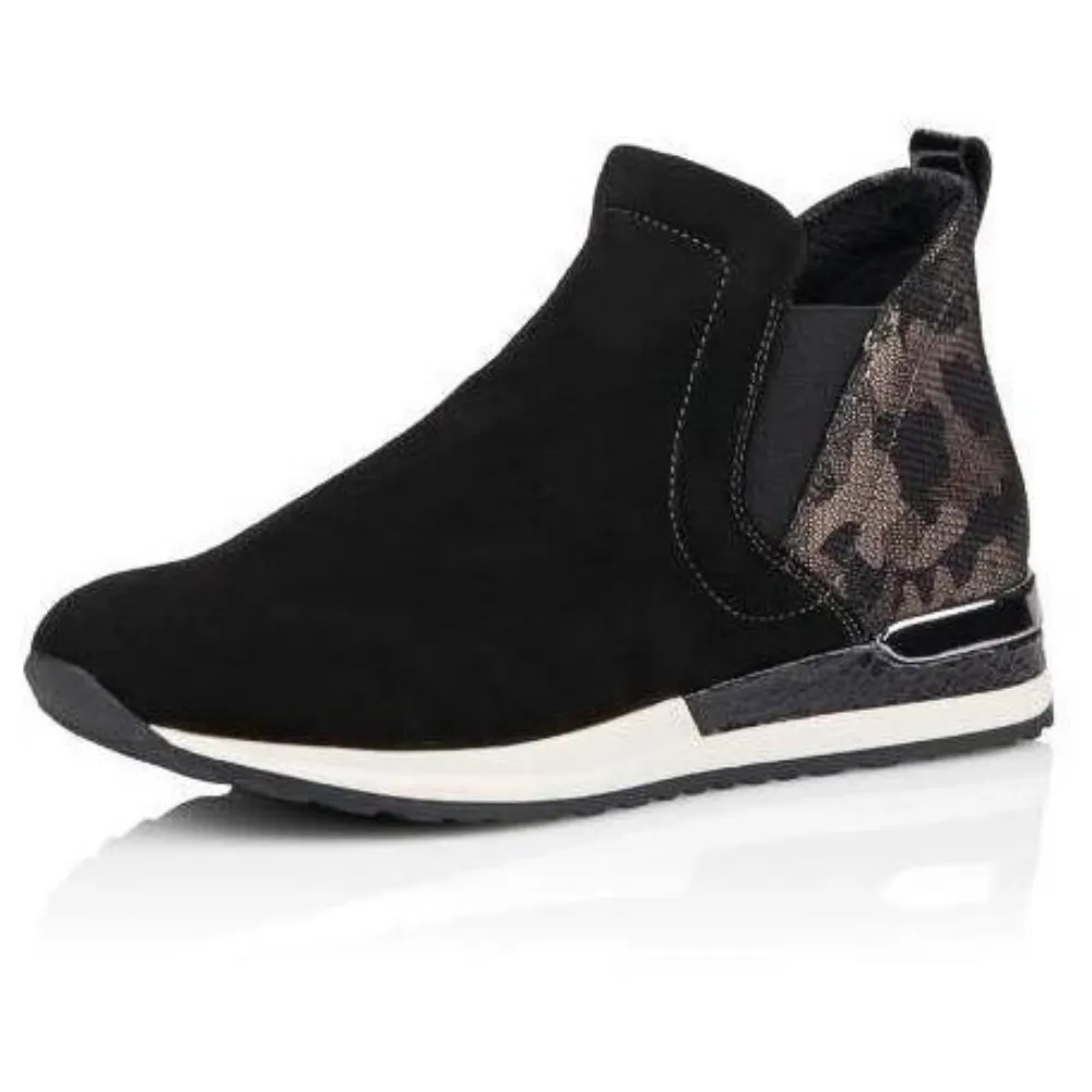 Remonte R2570 Black Suede Bootie (Women's)