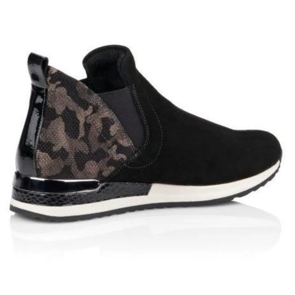 Remonte R2570 Black Suede Bootie (Women's)