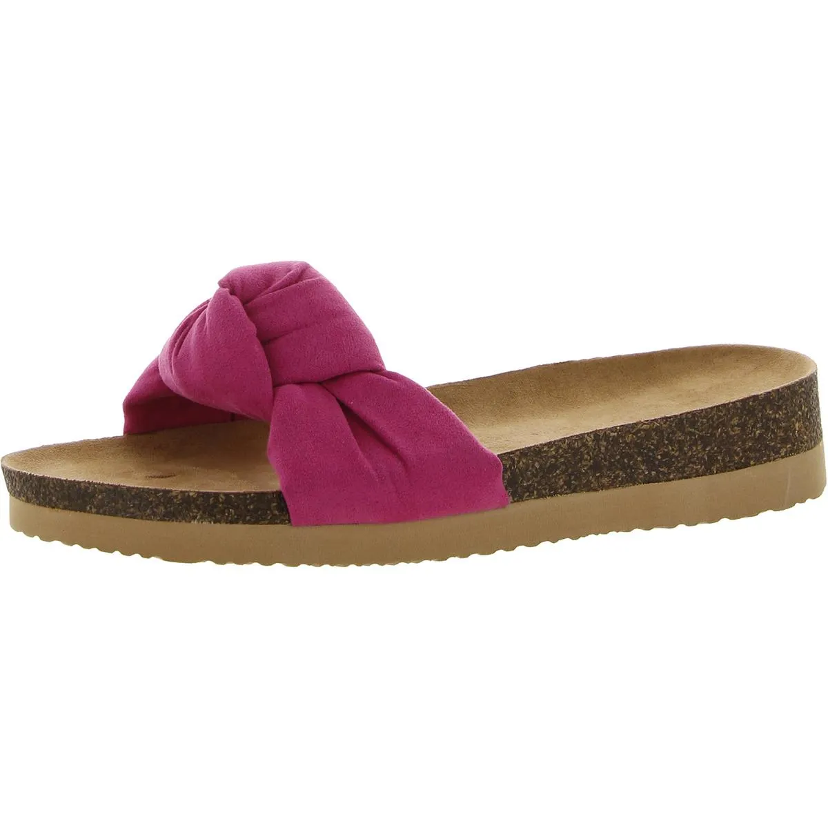 Reunion Womens Faux Suede Slip On Wedge Sandals