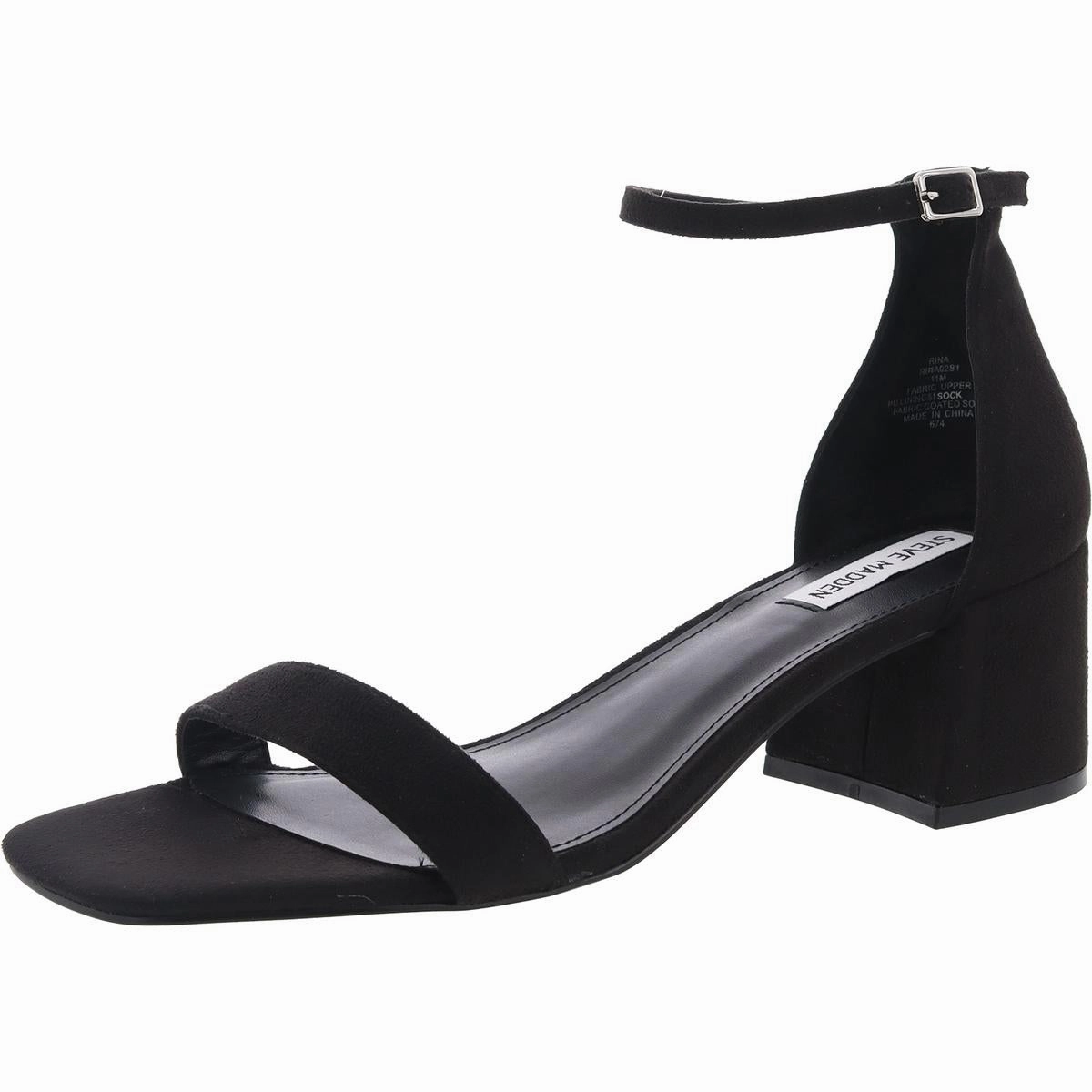 Rina Womens Buckle Faux Suede Ankle Strap