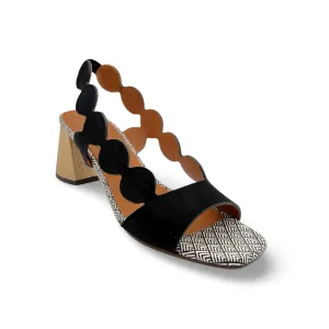 Roka46 Black/Gold Sandal