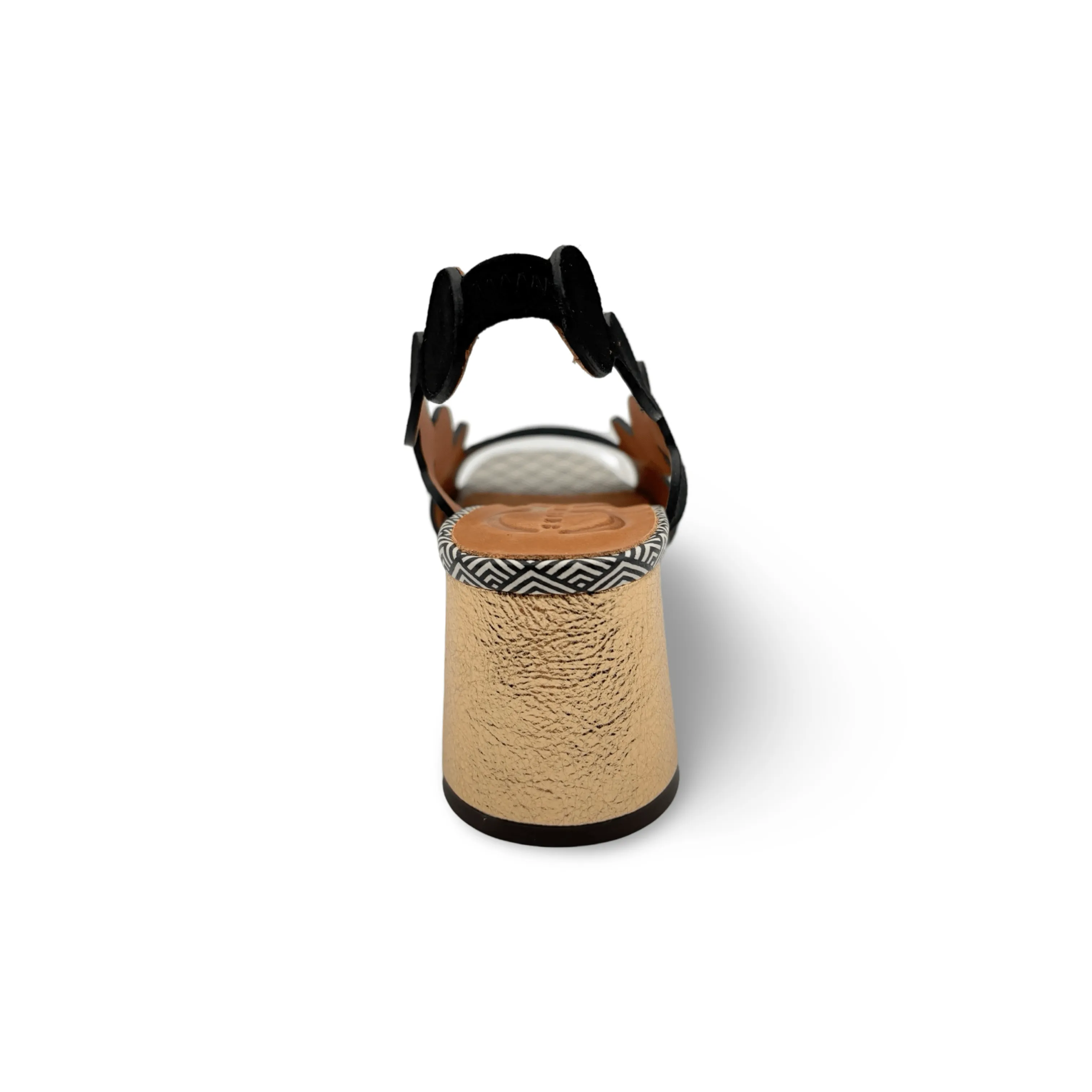 Roka46 Black/Gold Sandal