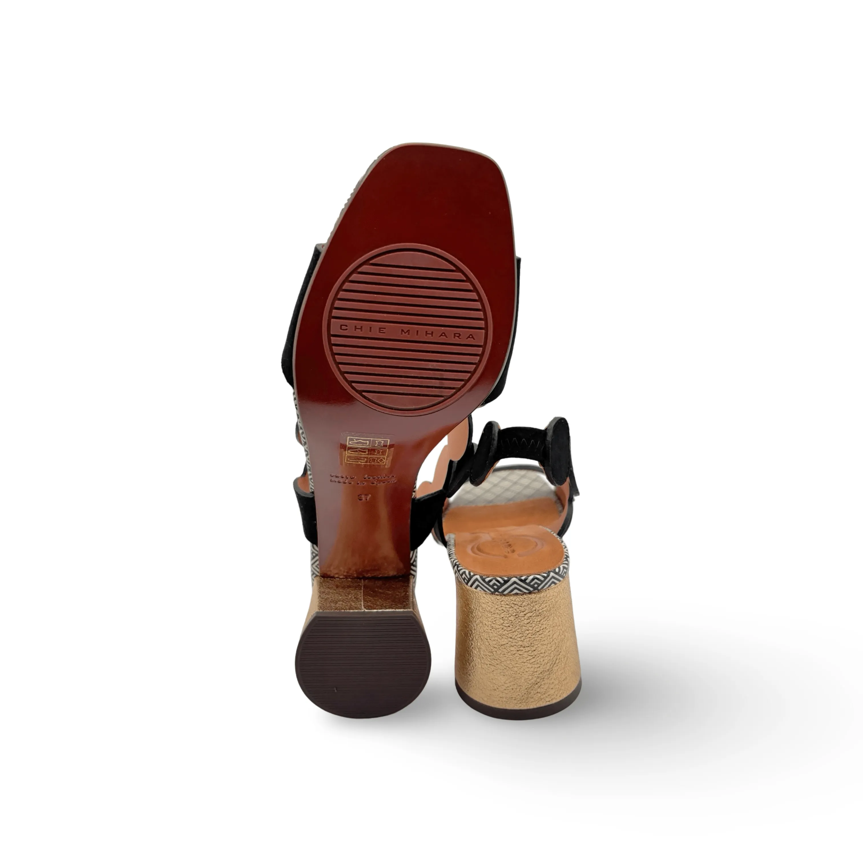 Roka46 Black/Gold Sandal