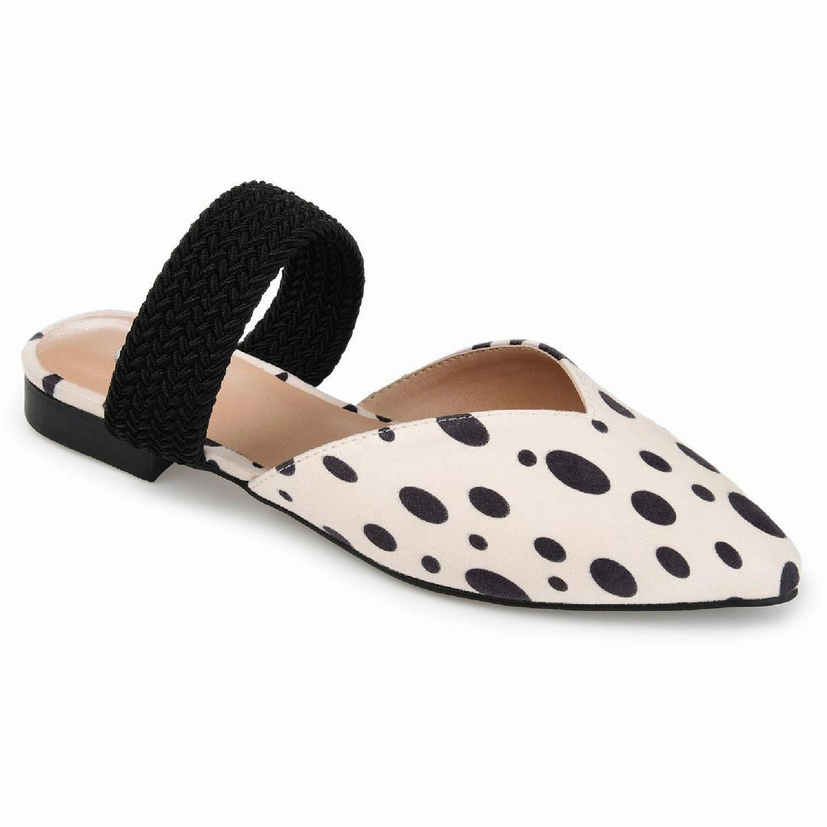 Roxeene Womens Woven Pointed Toes Slide Sandals