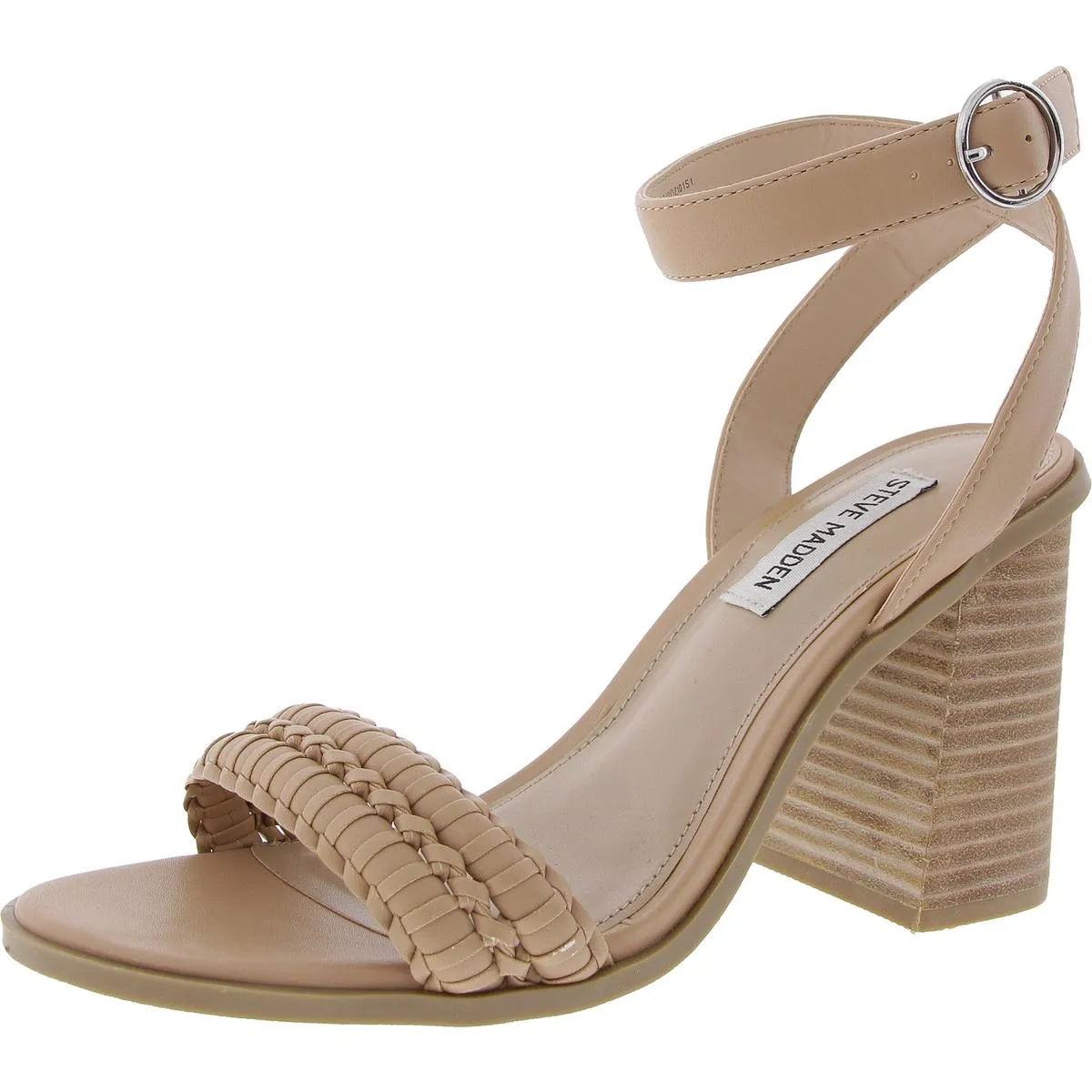 Rozie Womens Adjustable Faux Leather Block Heel