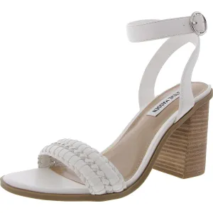 Rozie Womens Adjustable Faux Leather Block Heel