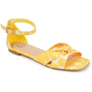 Safina Womens Padded Insole Square Toe Flat Sandals