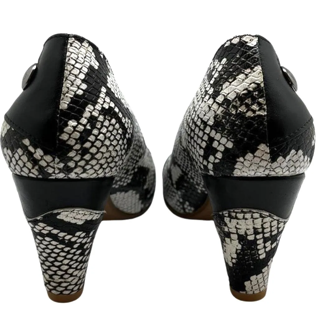 Salon - Black and White snake print LAST PAIR 36
