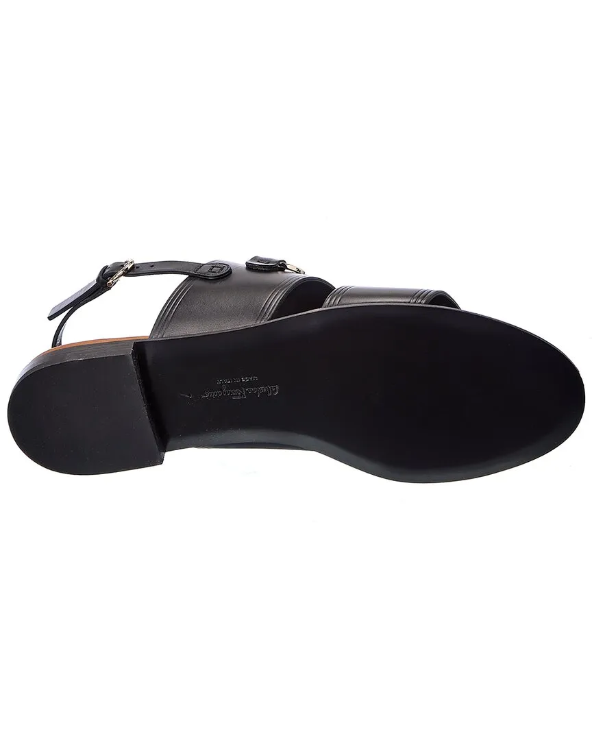 Salvatore Ferragamo Chaim 10 Leather Sandal