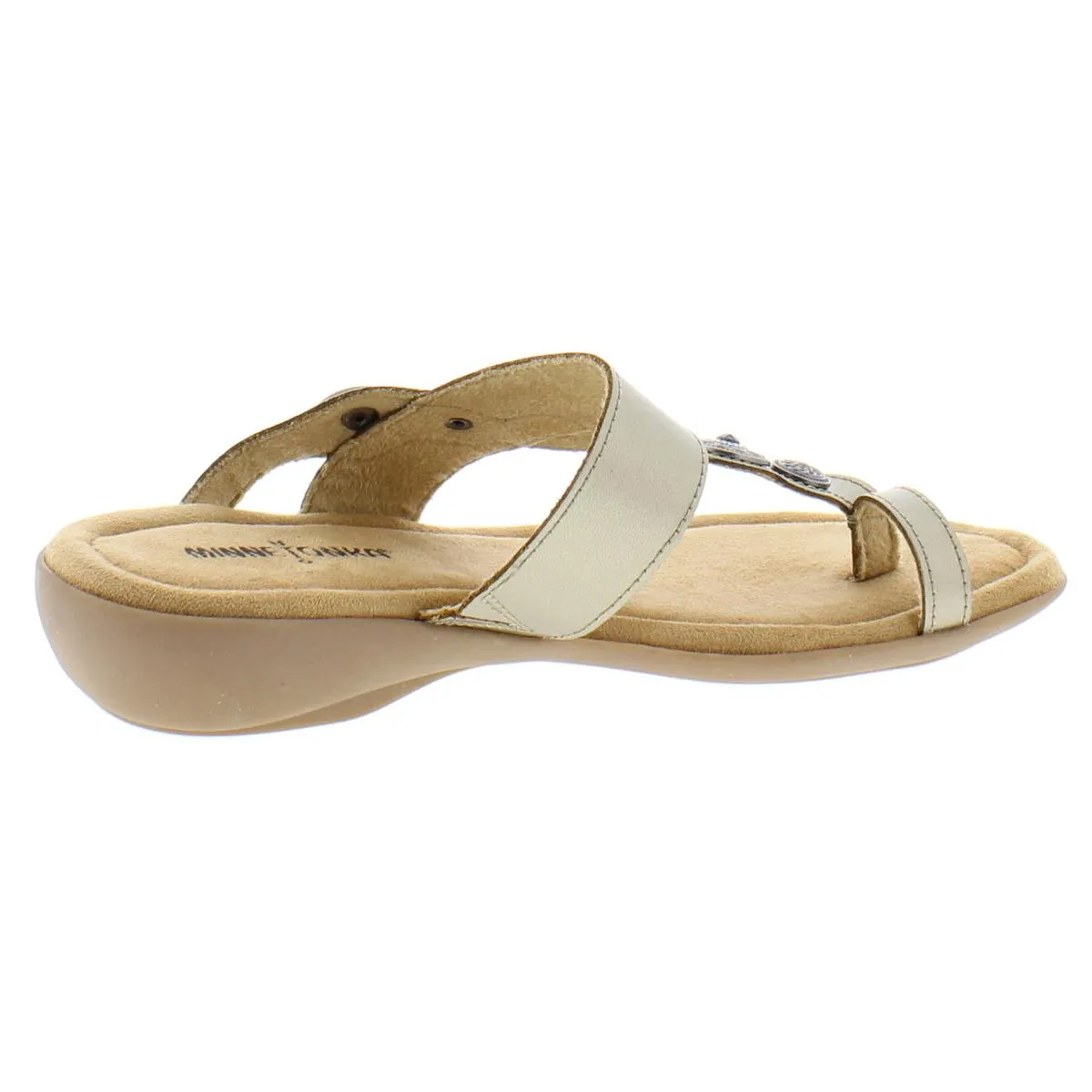 Sasha Womens Slip On Embellished Slide Sandals