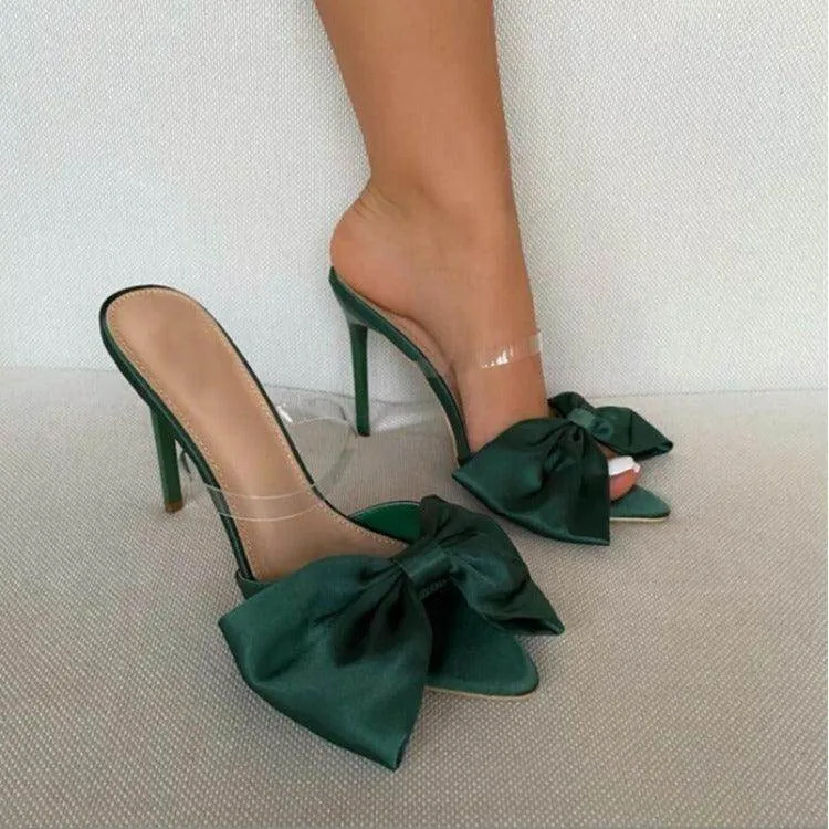 Satin Pointy Stiletto Heels  634509707944