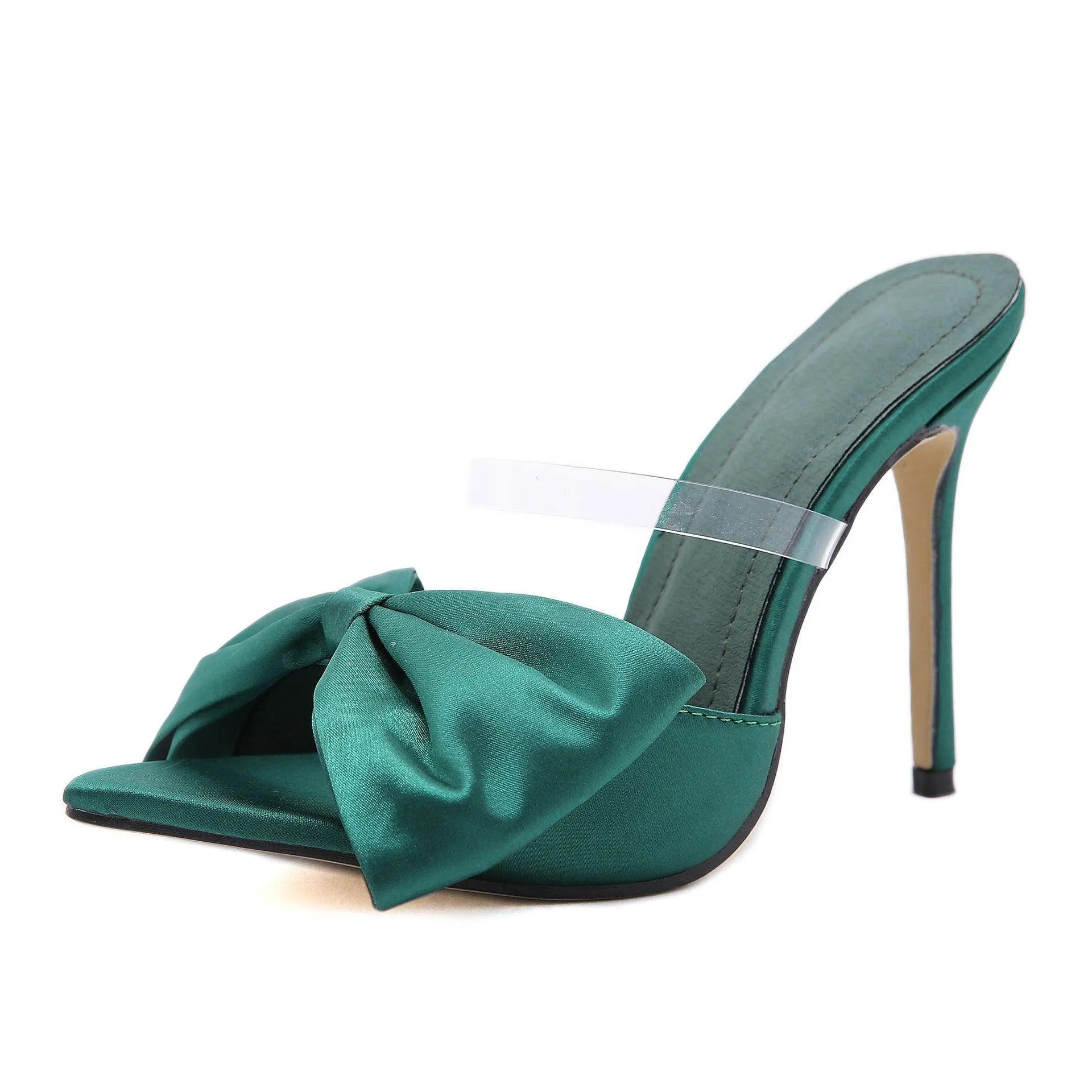 Satin Pointy Stiletto Heels  634509707944