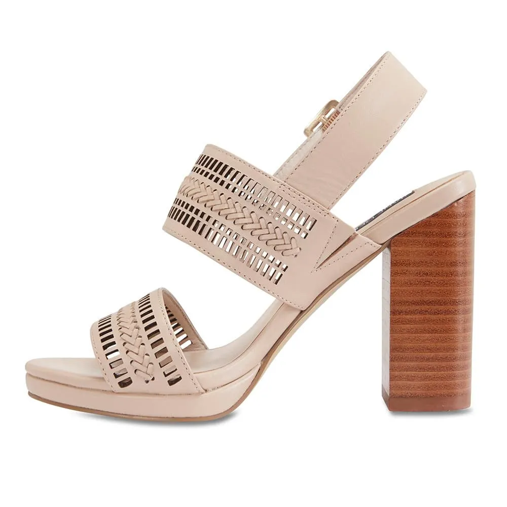 Scorpio Heel in Nude Leather