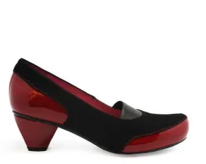 Seine - Black/Red low heel shoe- last pairs 36 and 41!