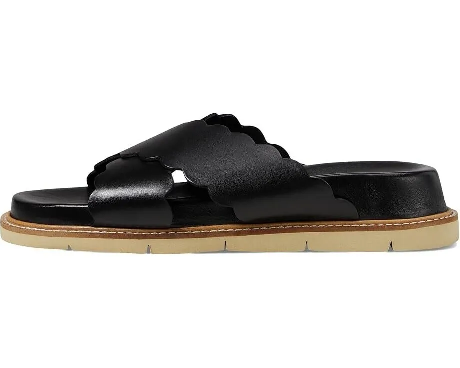 Seychelles Woodstock Sandal Women's US 9 Black Leather Round Toe Slip-On KHD044