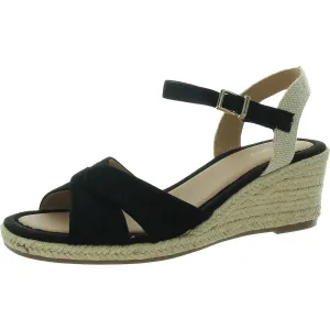 Shandra Womens Suede Open Toe Wedge Sandals