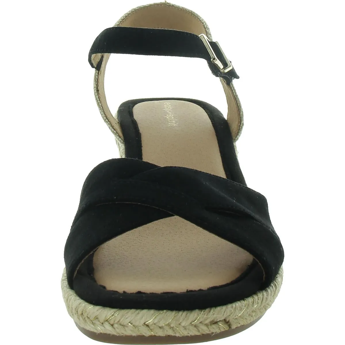 Shandra Womens Suede Open Toe Wedge Sandals