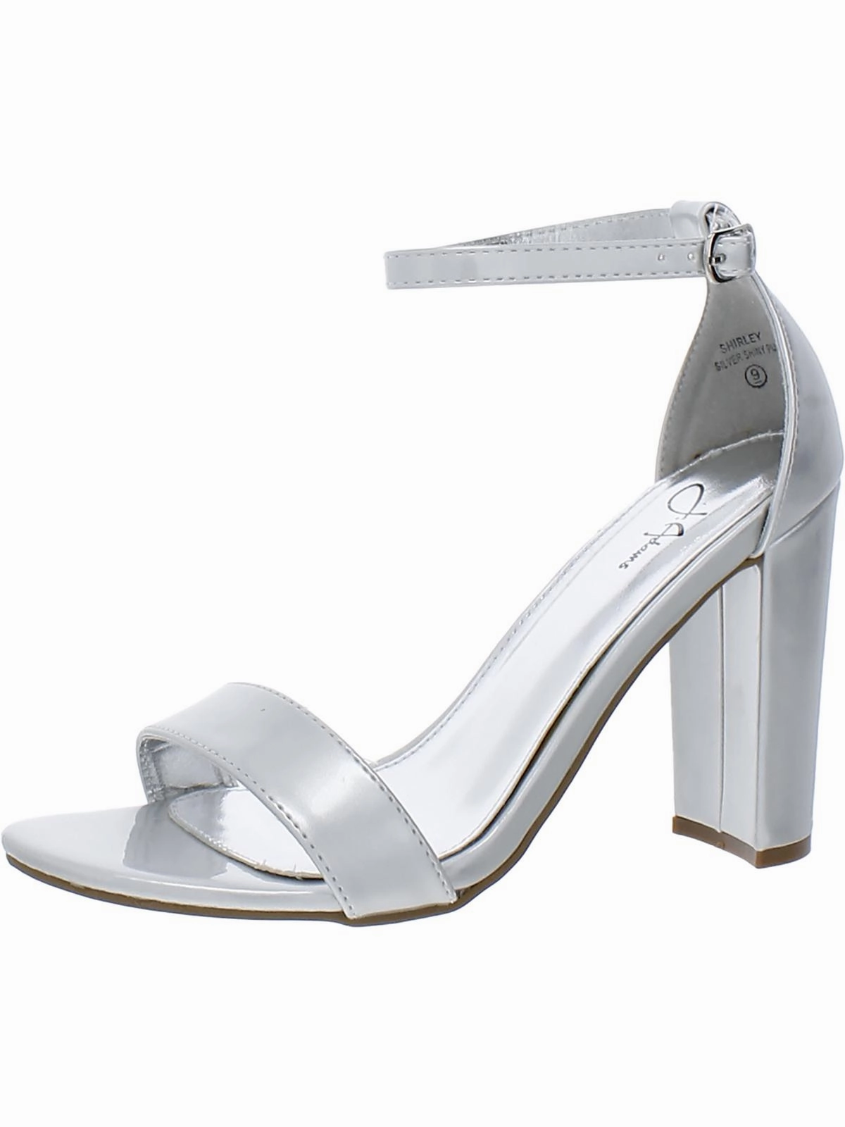 Shirley Womens Faux Leather Ankle Strap Heels