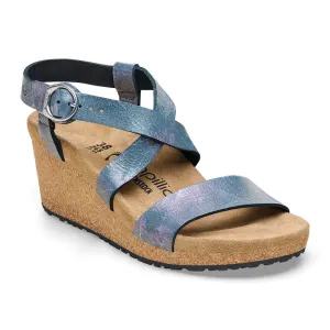 Sibyl Ring Buckle - Metallic Black Nubuck Leather||Sibyl  boucle ronde - Cuir nubuck noir mtallique