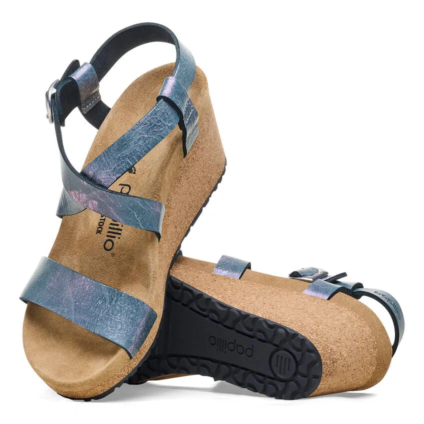 Sibyl Ring Buckle - Metallic Black Nubuck Leather||Sibyl  boucle ronde - Cuir nubuck noir mtallique