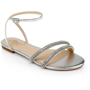 SILMET Womens Sequined Manmade Ankle Strap