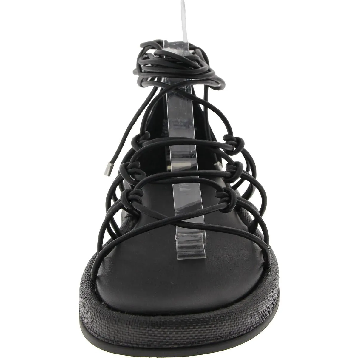 Star Womens Leather Lace-Up Platform Sandals