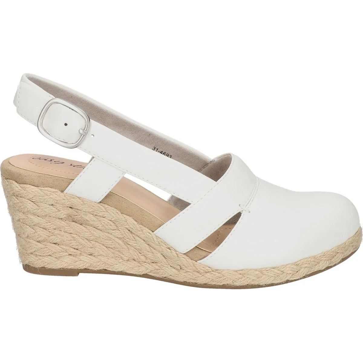 Stargaze Womens Faux Leather Closed Toe Wedge Sandals