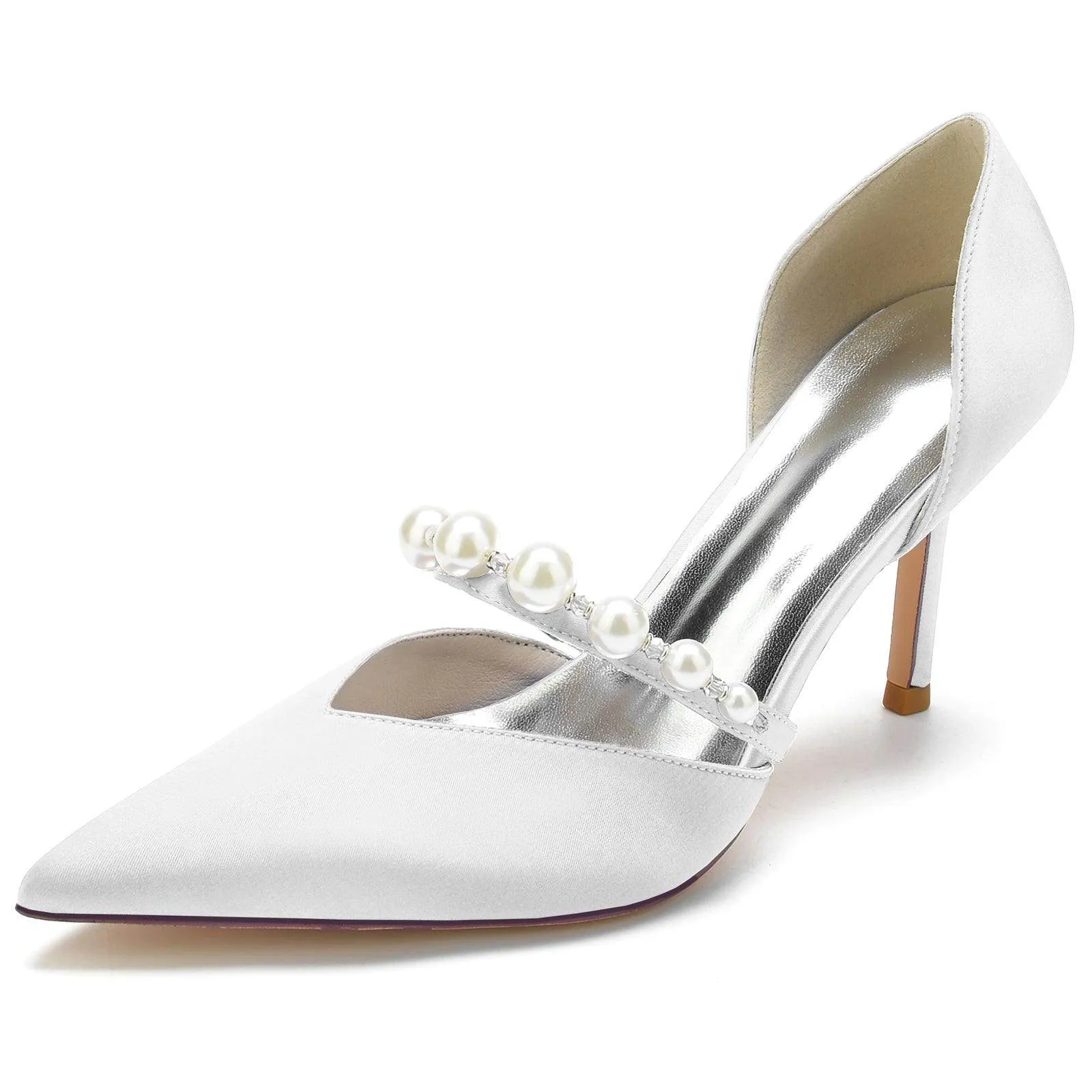 Stiletto Heel 8.5cm Silk-Like Shoes CK0136