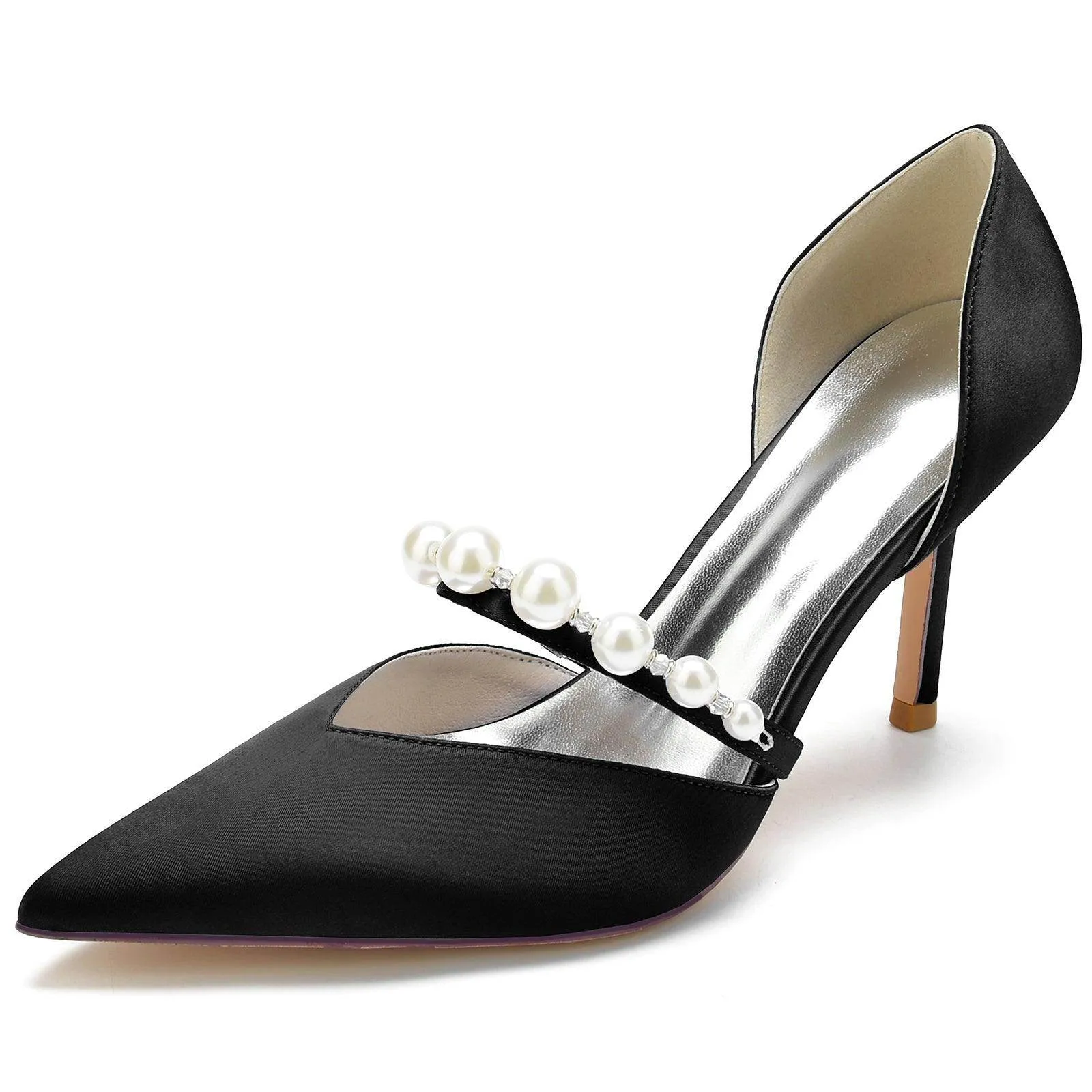 Stiletto Heel 8.5cm Silk-Like Shoes CK0136