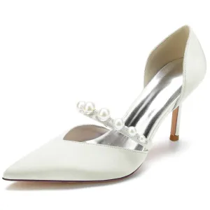 Stiletto Heel 8.5cm Silk-Like Shoes CK0136