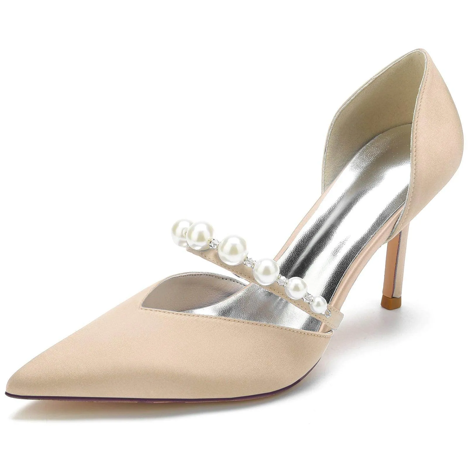 Stiletto Heel 8.5cm Silk-Like Shoes CK0136