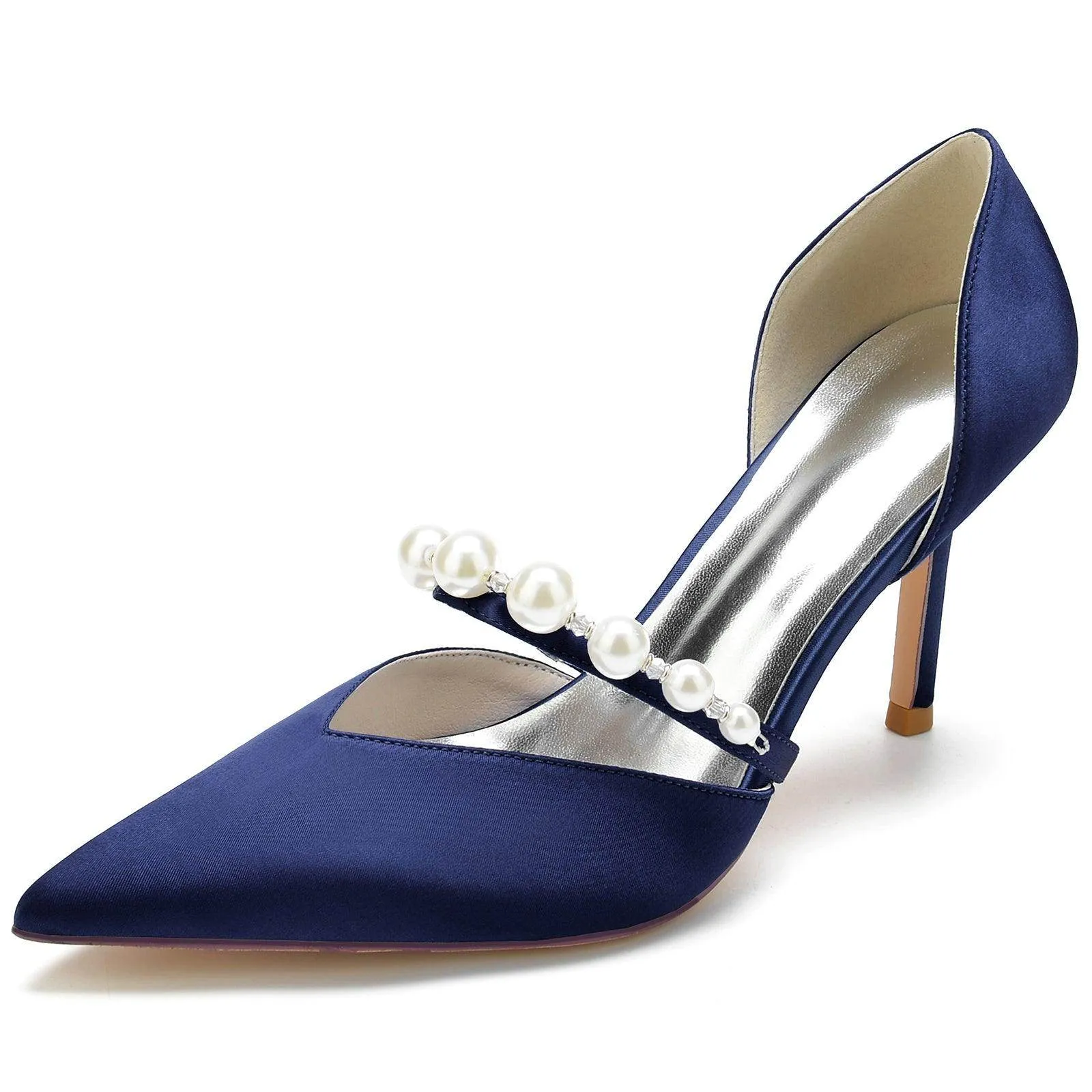 Stiletto Heel 8.5cm Silk-Like Shoes CK0136