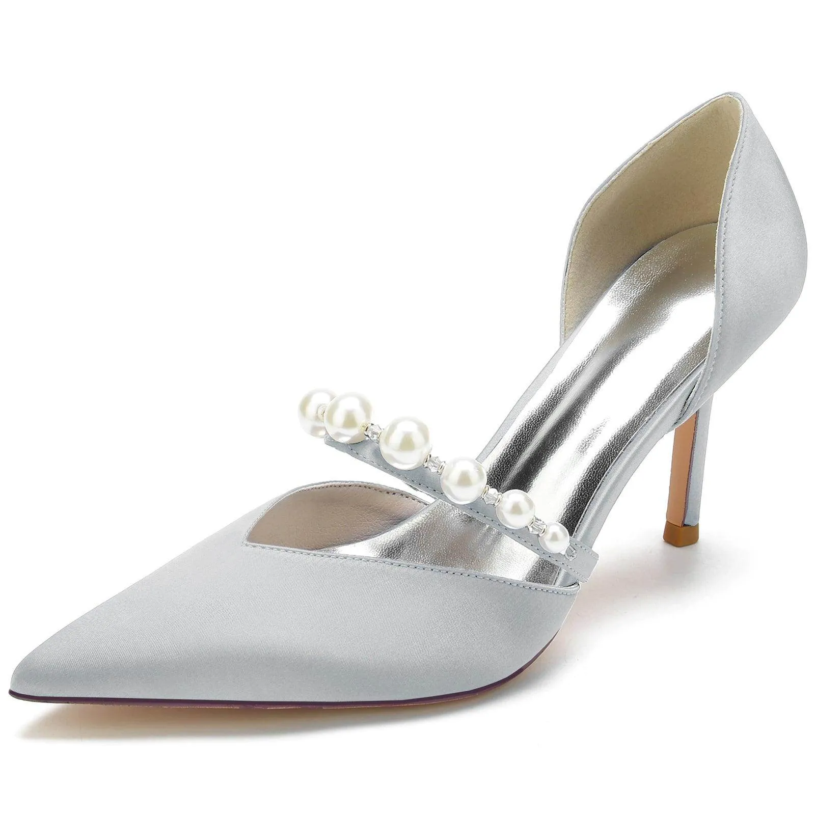 Stiletto Heel 8.5cm Silk-Like Shoes CK0136