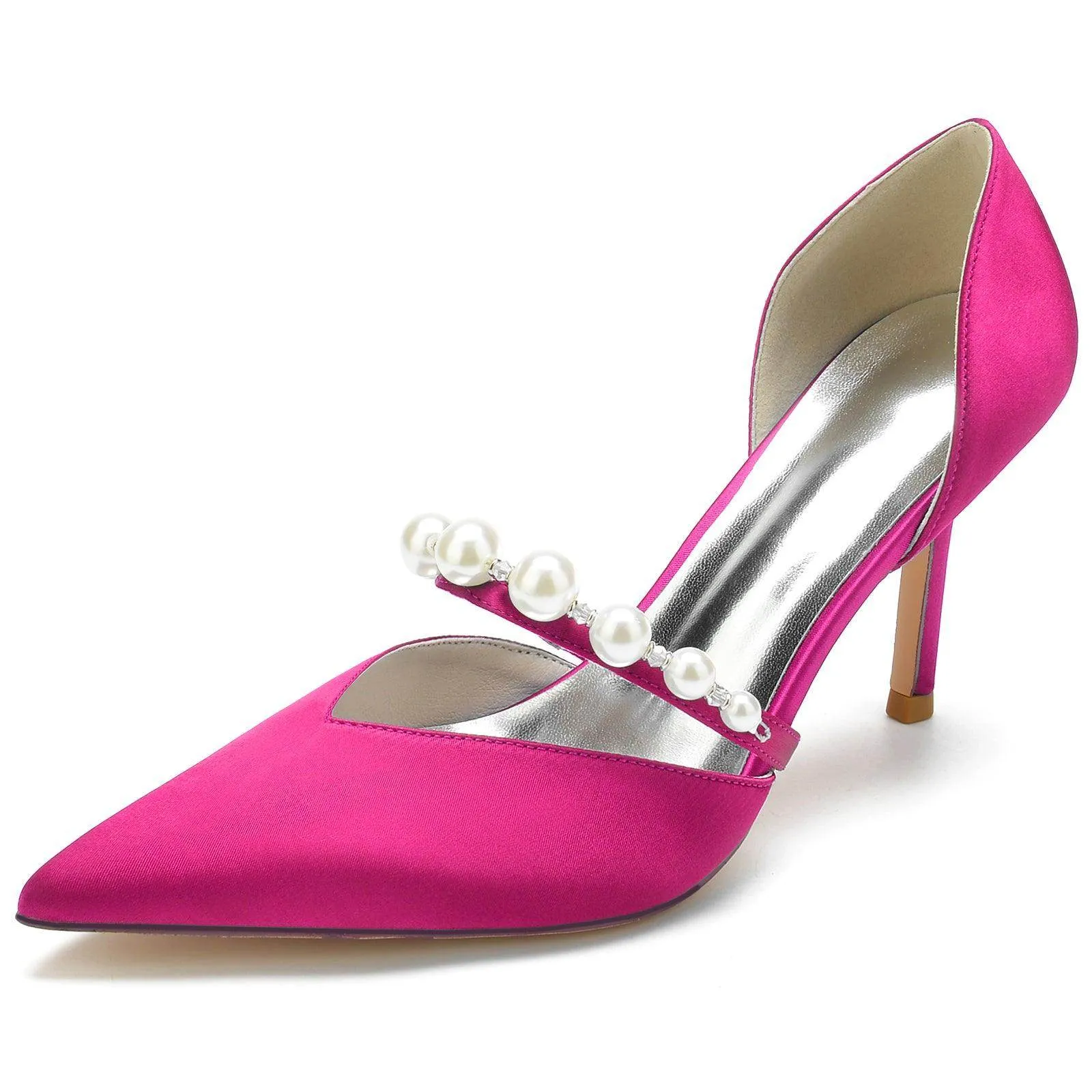 Stiletto Heel 8.5cm Silk-Like Shoes CK0136