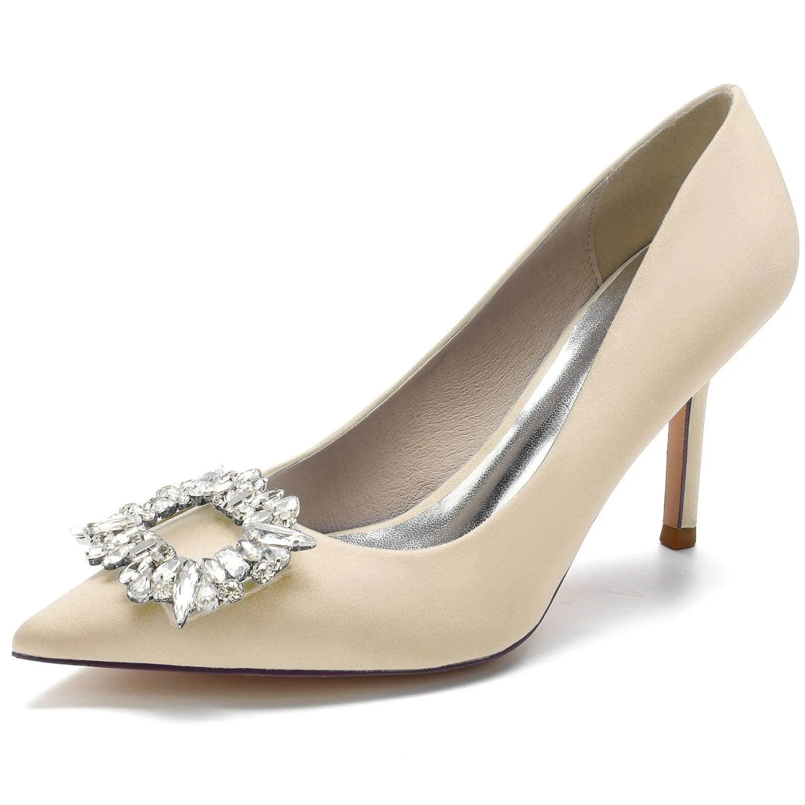 Stiletto Heel 8.5cm Silk-Like Shoes CK0147