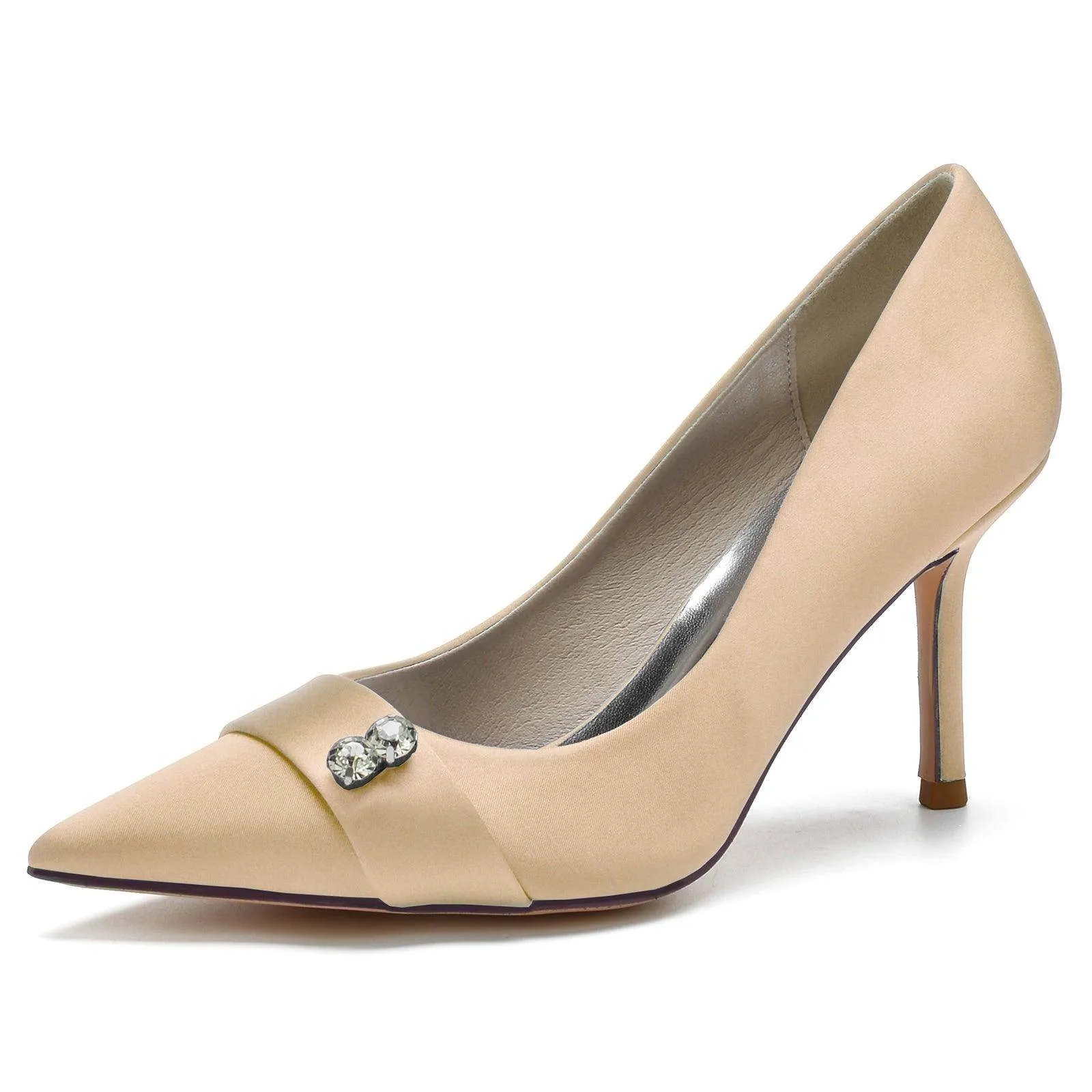 Stiletto Heel 8.5cm Silk-Like Shoes CK0152