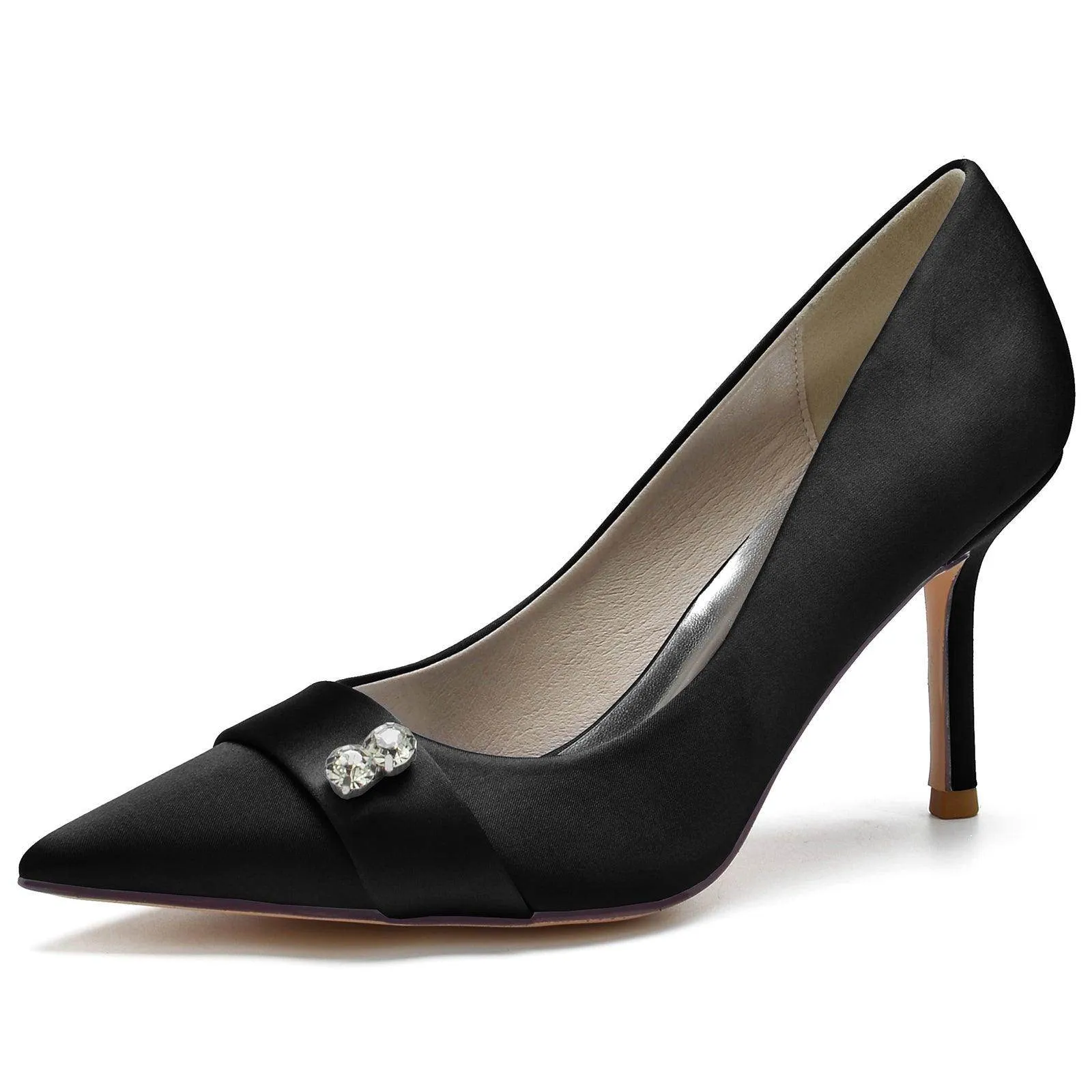 Stiletto Heel 8.5cm Silk-Like Shoes CK0152