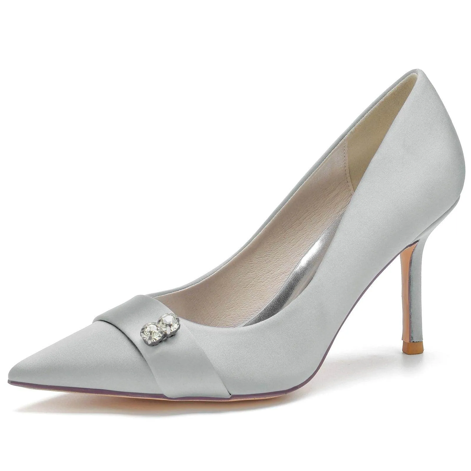 Stiletto Heel 8.5cm Silk-Like Shoes CK0152