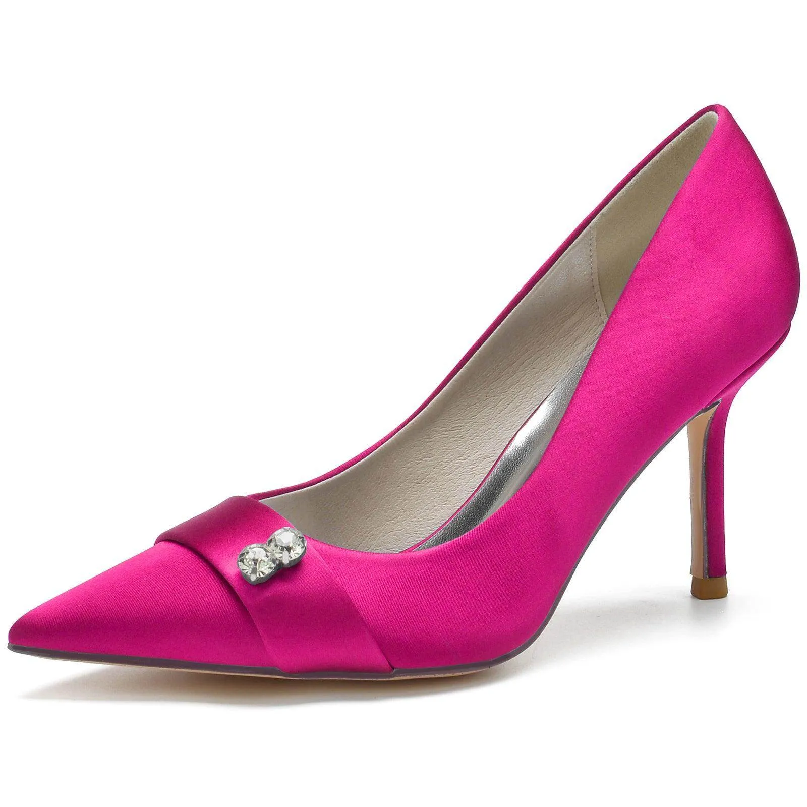 Stiletto Heel 8.5cm Silk-Like Shoes CK0152
