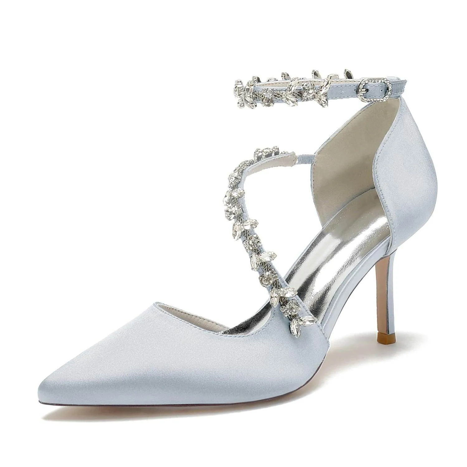 Stiletto Heel 8.5cm Silk-Like Shoes CK0432