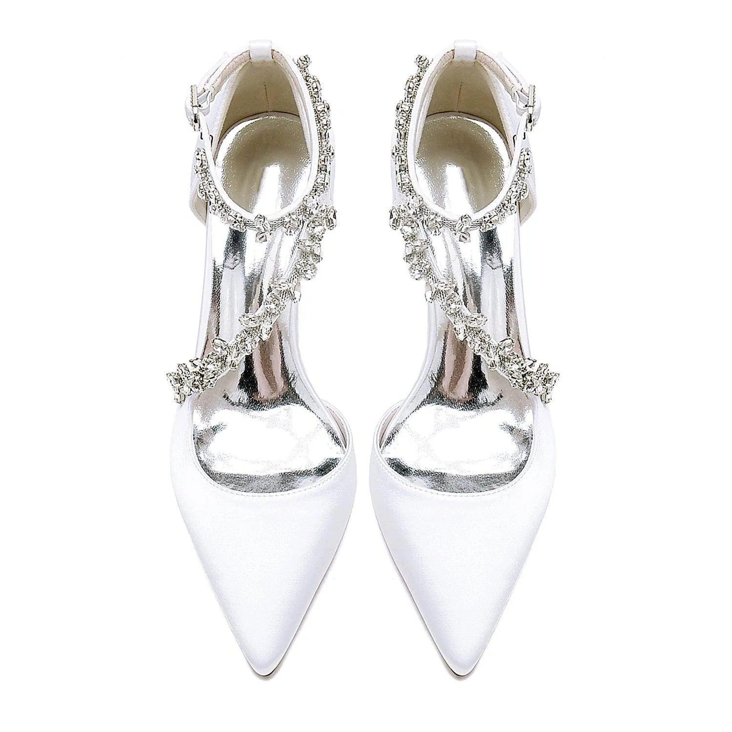 Stiletto Heel 8.5cm Silk-Like Shoes CK0432